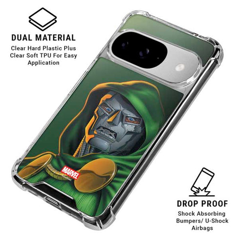 Marvel Dr. Doom Portrait Google Pixel 10 Clear Case